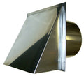8 inch Round Stainless Steel Wall Cap with Damper F127