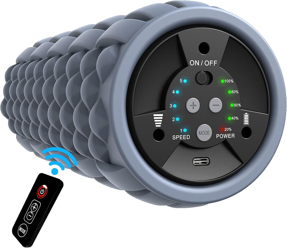 Vibrating Foam Roller 5 Speed Electric Remote Control N76583