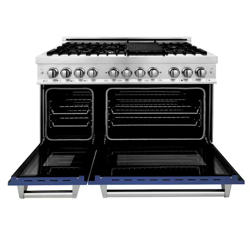 7 Burner Double Oven Dual Fuel Range in Stainless Steel R647