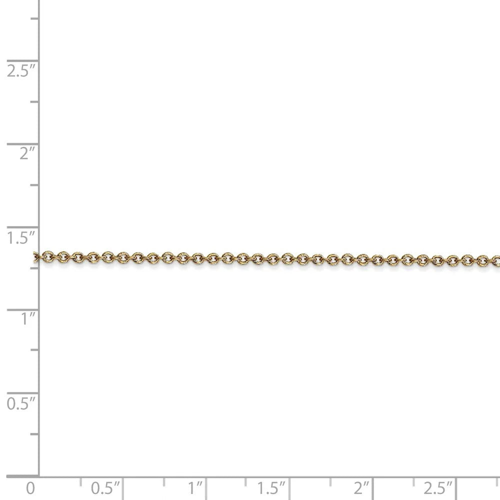 14k Gold 1.6mm Cable Chain Necklace 30 Inch 5.0 Grams O5104