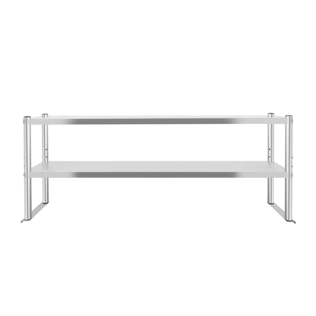 Stainless Steel Kitchen Prep Table with Overshelf L7139