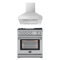 30 Gas Range and Range Hood Appliance Package X56555
