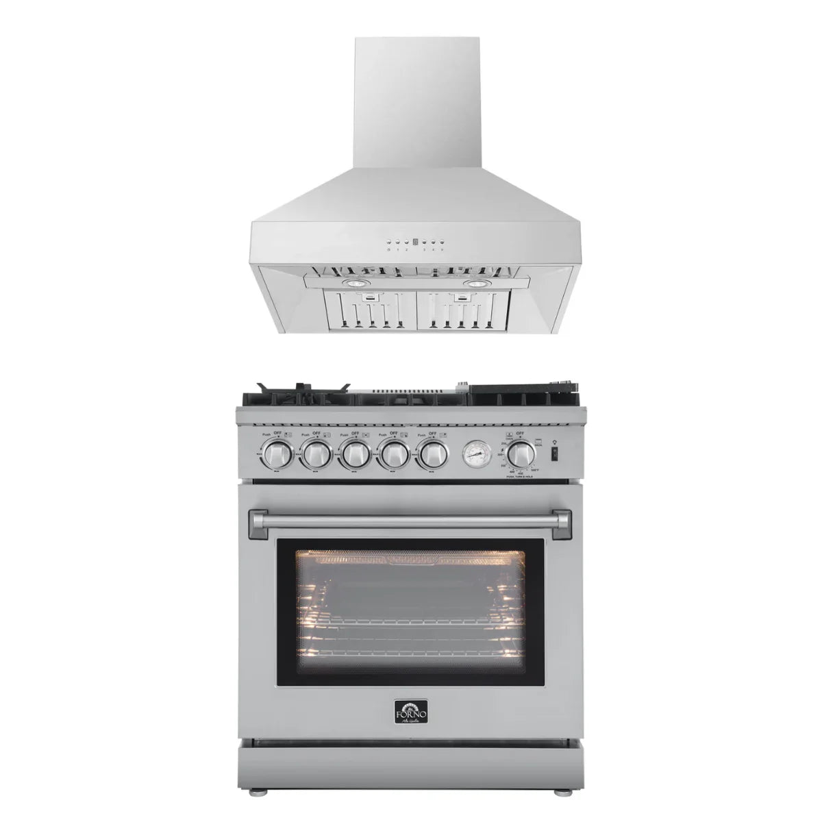30 Gas Range and Range Hood Appliance Package X56555