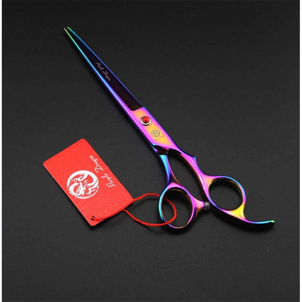 7.0 inch 4PCS Pet Grooming Scissors Kit Steel Straight Curved Thinning Blade L263