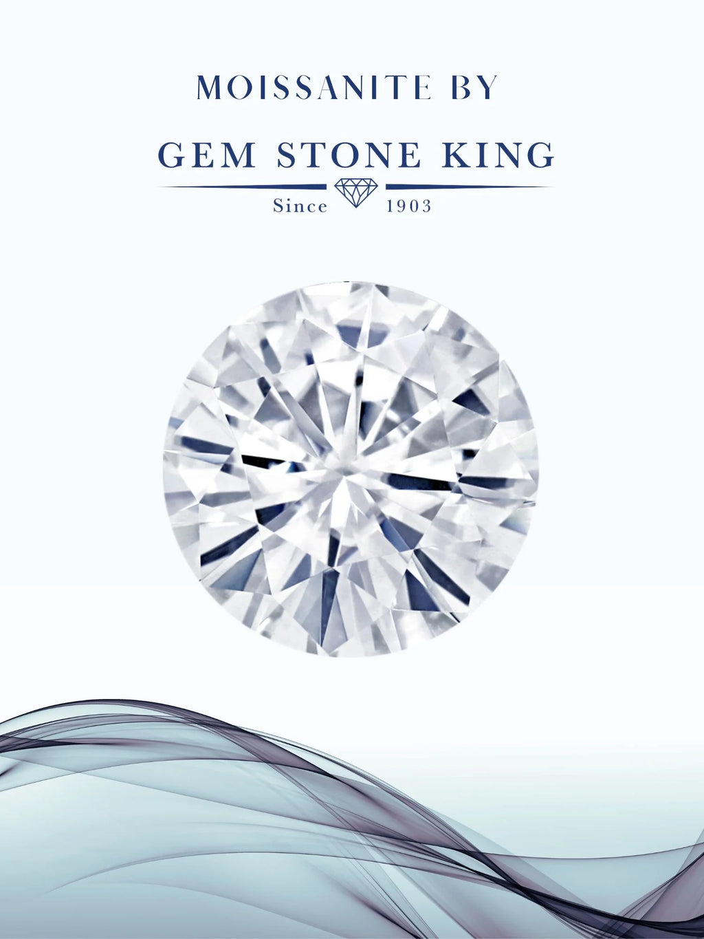 14K White Gold White Moissanite Stud Earrings (2.00 Cttw, Round 6.5MM) H872780