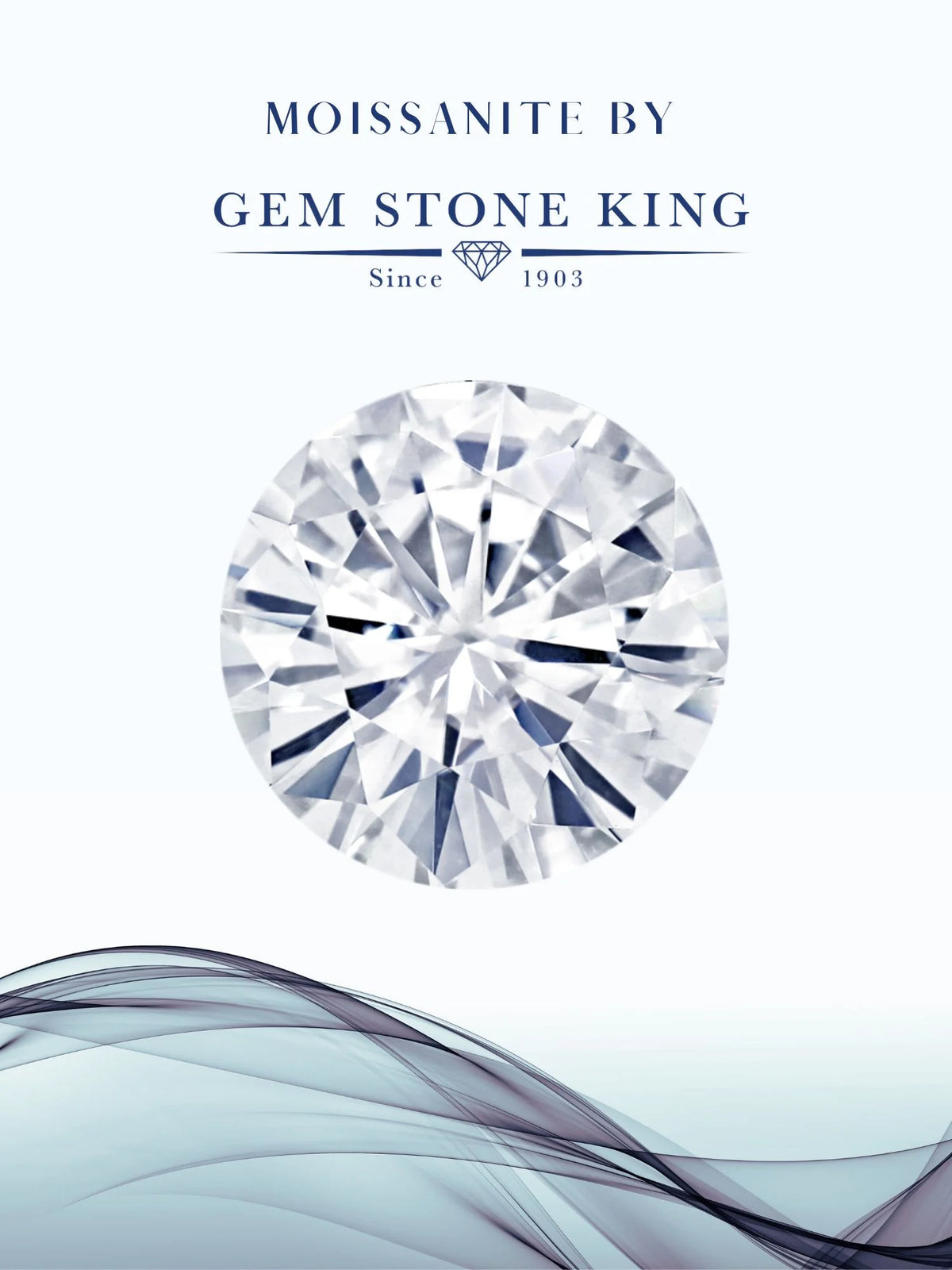 14K White Gold White Moissanite Stud Earrings (2.00 Cttw, Round 6.5MM) H872780