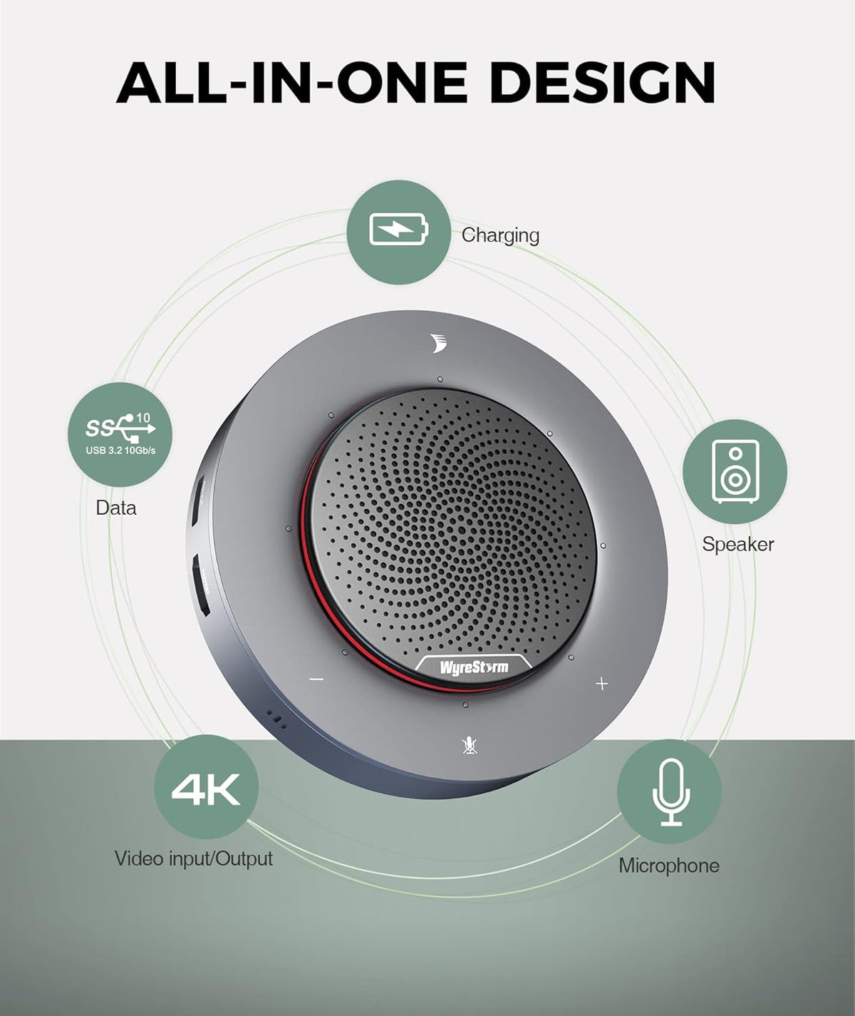 Conference Speaker with 4 Noise-canceling Mics D509607