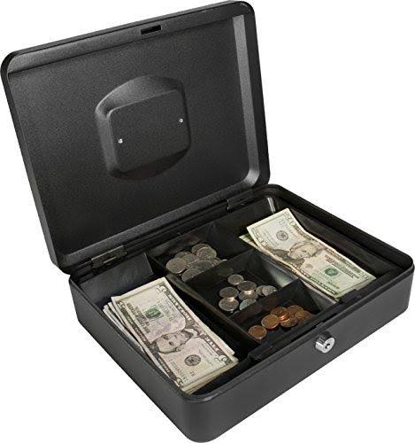 12-Inch Cash Box with Key Lock Q437