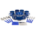 24 Piece Enamel Camping Tableware Set X68576
