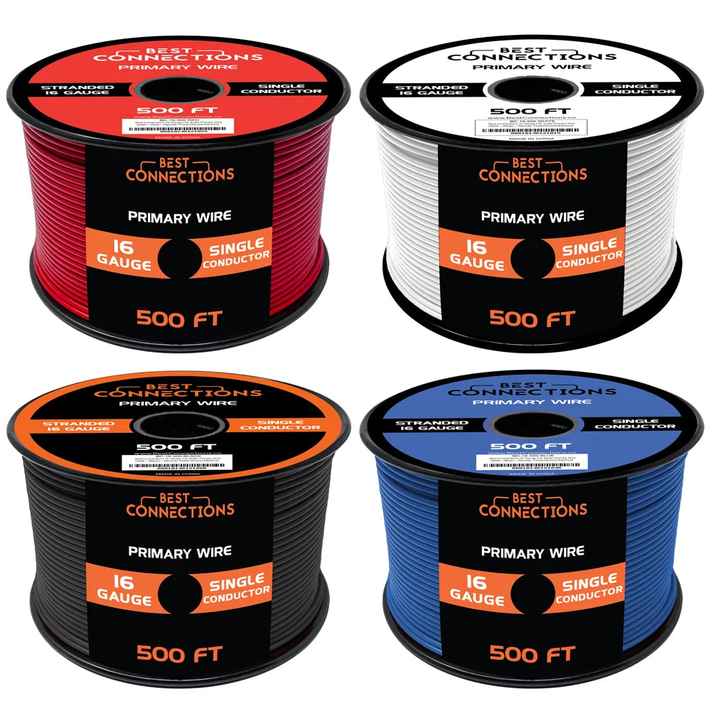 16 Gauge Automotive Primary Wire 4 Color Bundle Set U508530