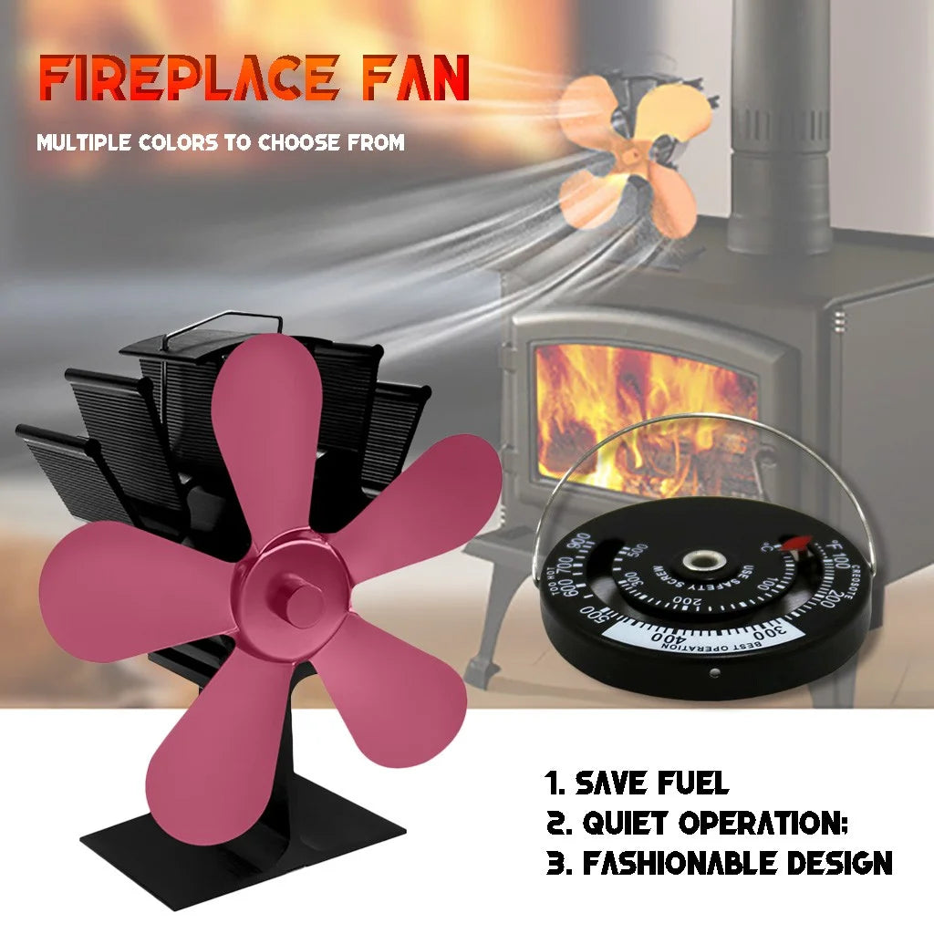 5 Blades Fireplace Fan For Wood Stove Y89169