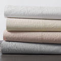 Organic Crinkled Percale Fitted Sheet King Pewter A367632