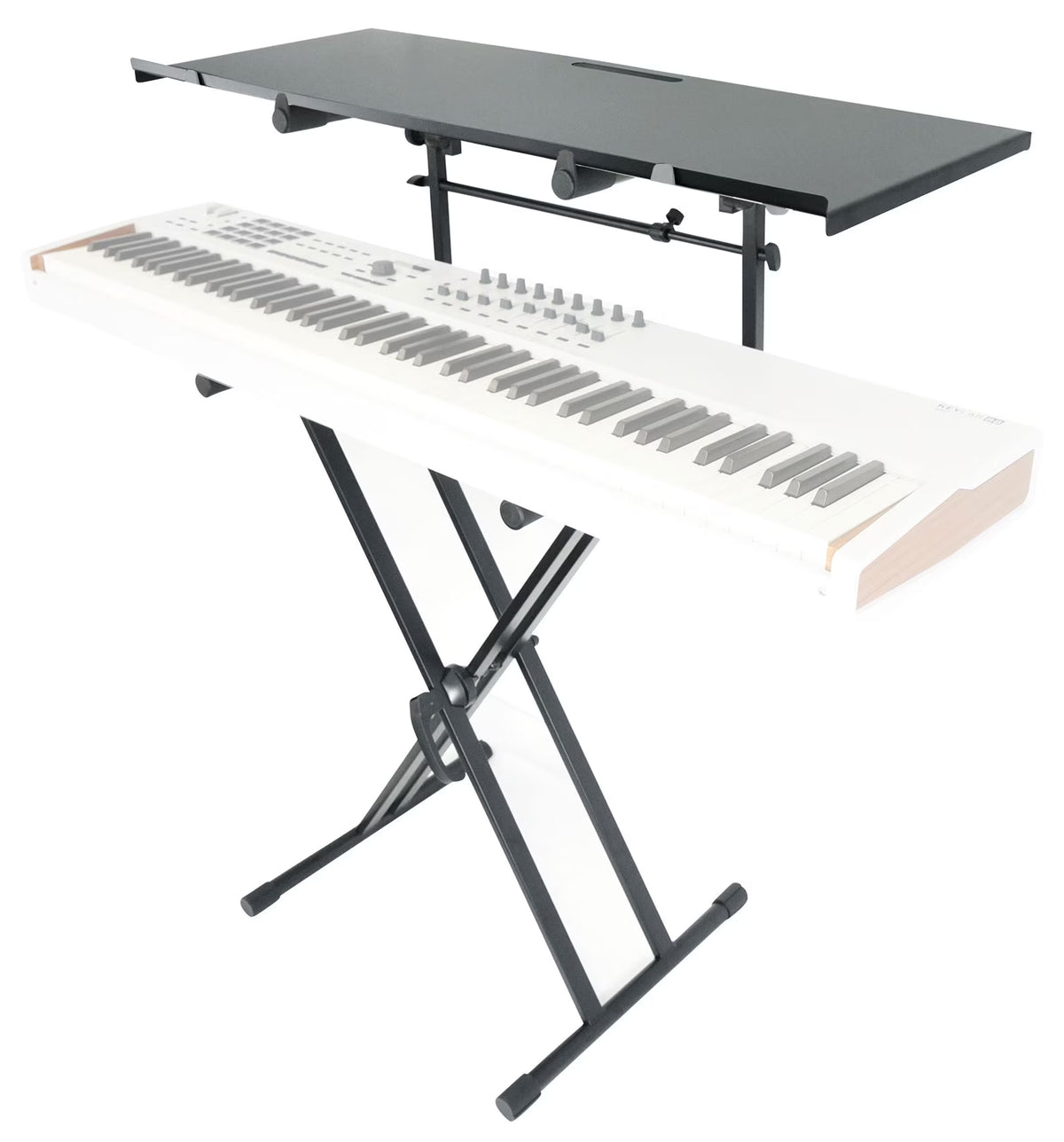 2-Tier X-Stand Keyboard or DJ Stand with Quick Release and Shelf G78088
