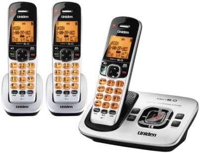 Cordless Phone with Caller ID 3-Handset System Silver Y396727