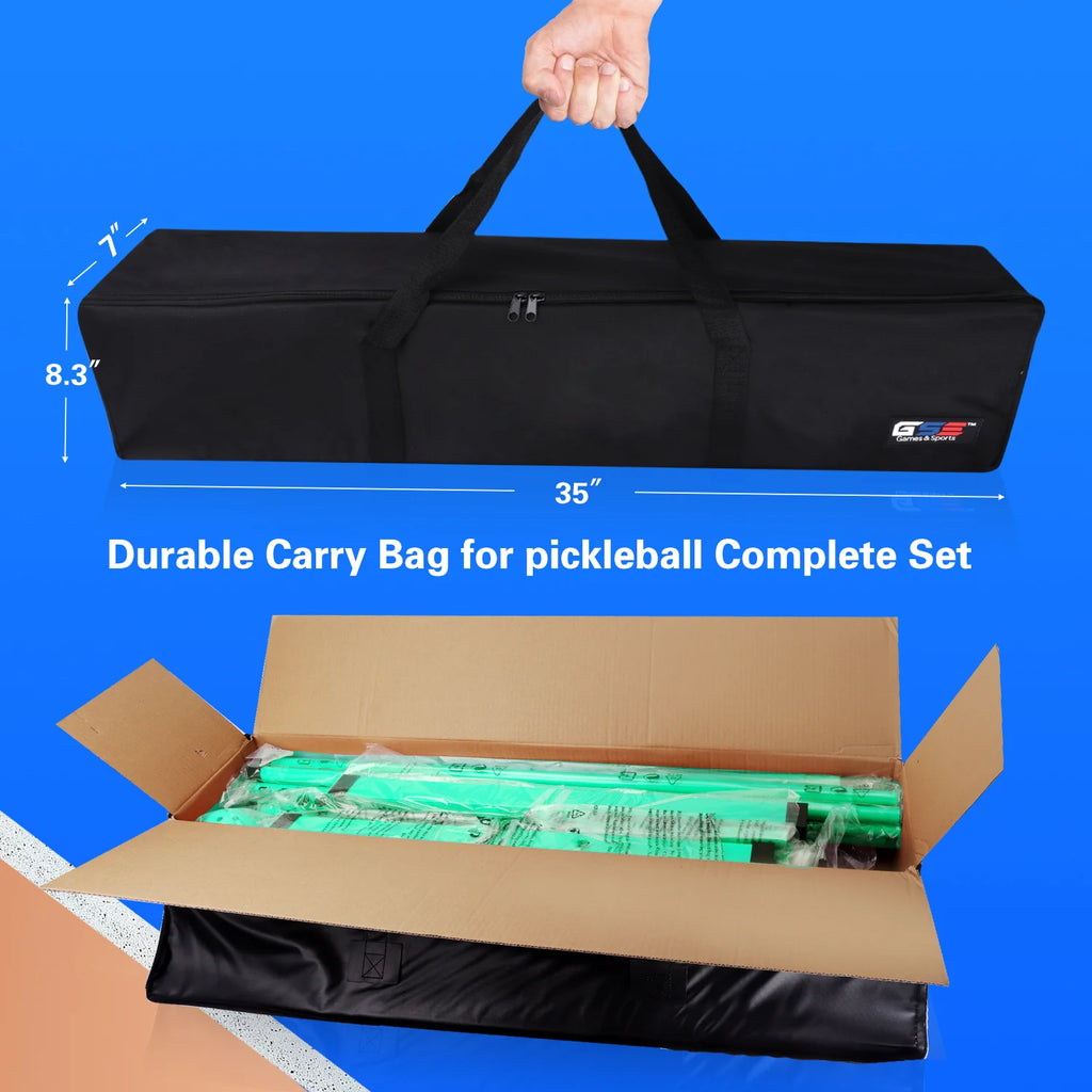 Portable Pickleball Net Set with 4 Paddles, 6 Pickleballs, Carrying Bag C351403