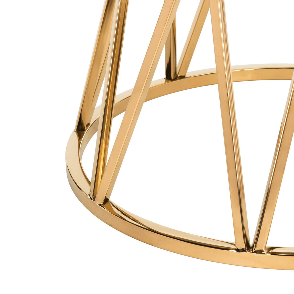 Gold Glass Top End Table L86708