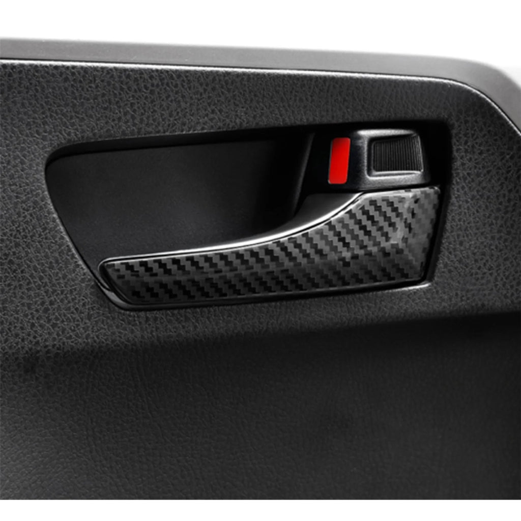 4pcs Carbon Fiber Style Car Inner Door Handle Cover Trim Protector S4280