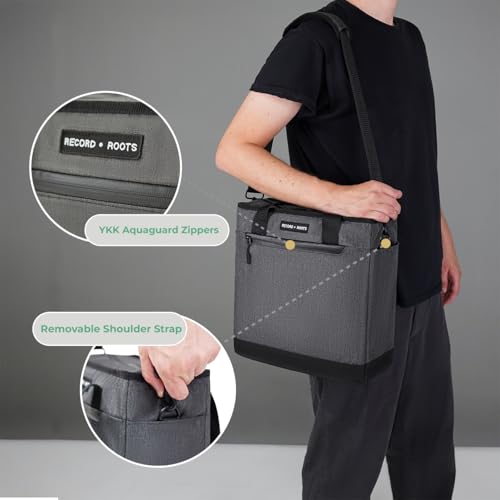 Vinyl Record Carry Bag Water-Resistant for 12-Inch LP Records V259