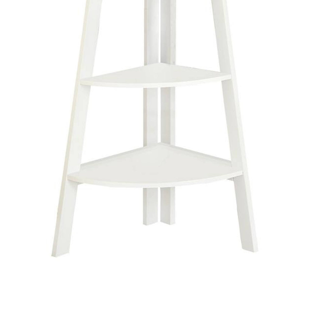 White Corner Ladder Shelf A168