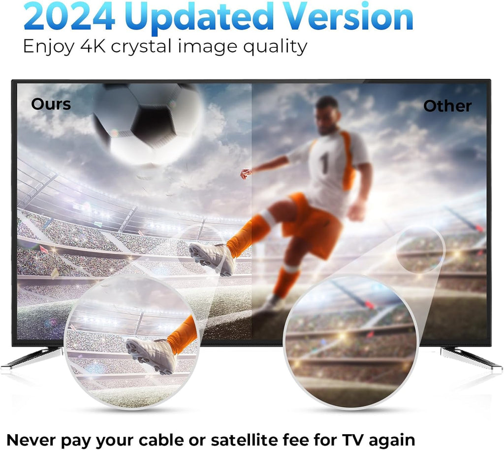Antenna for Smart TV with Adjustable Amplifier and 36ft Coax Cable A2156