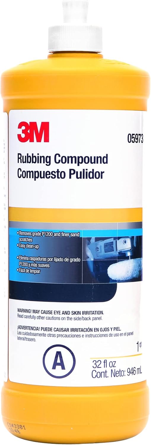 3M Rubbing Compound, Liquid Formula, 1 qt (32 fl oz/946 mL) P524004