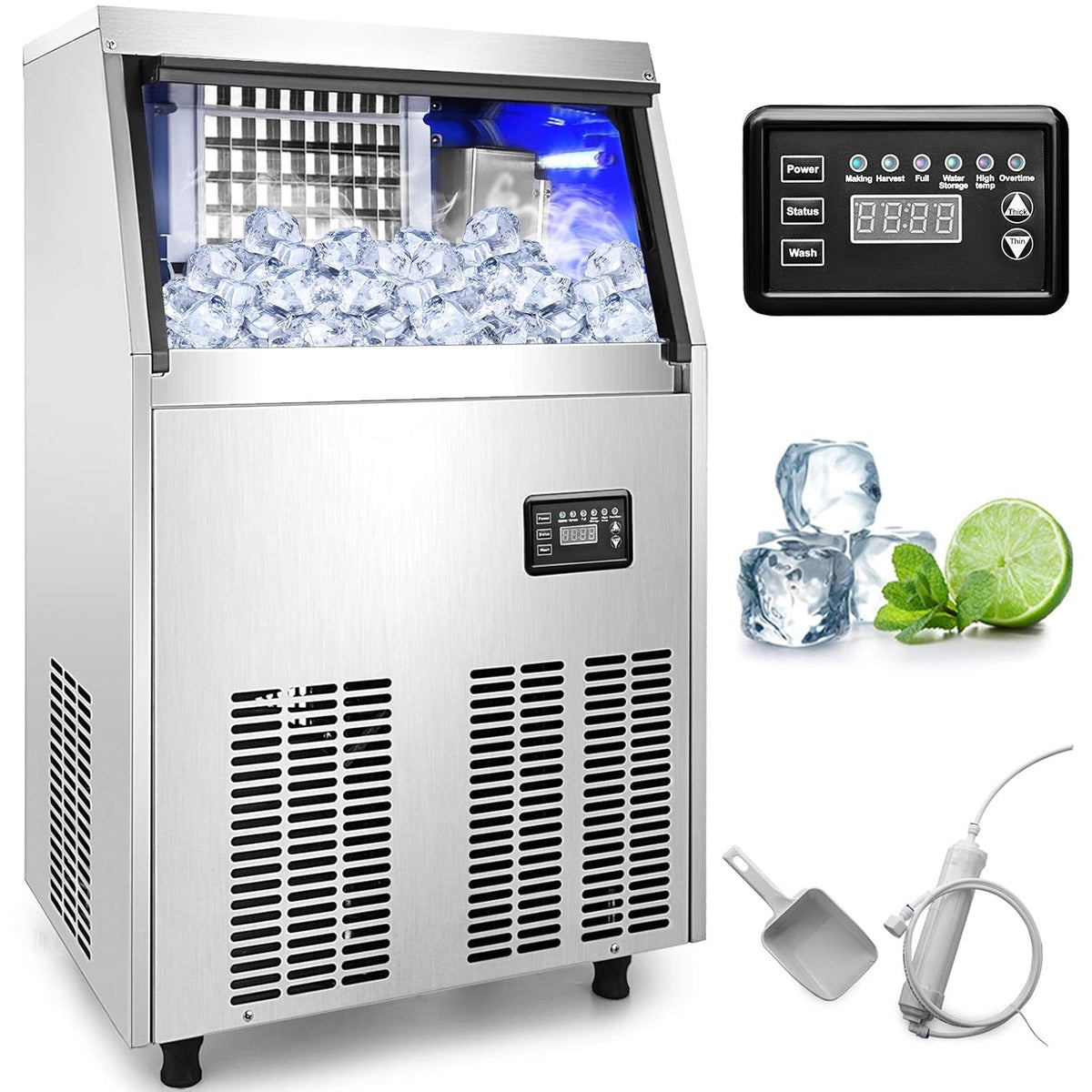 110V Commercial Ice Maker 150lbs/24h X308