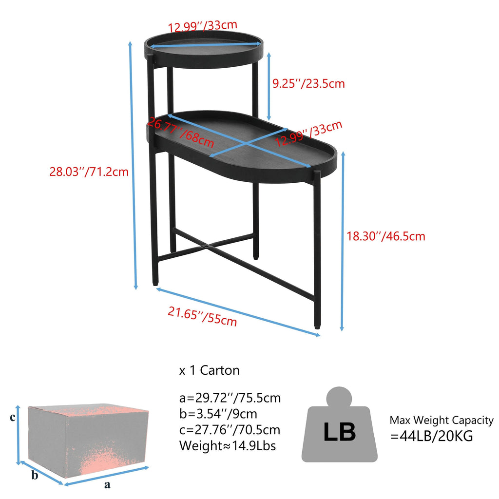 2-Tier Side Table with Storage P4043