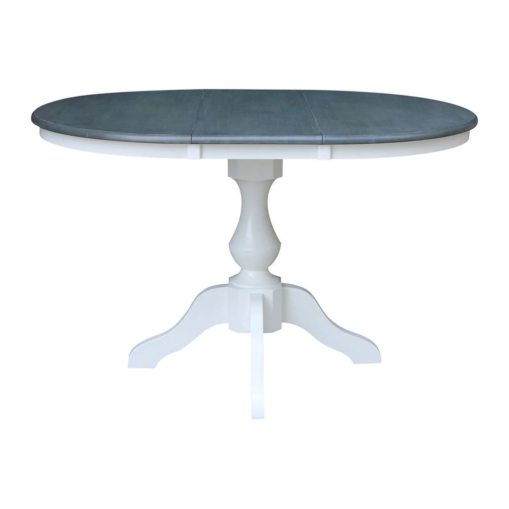 Round Wood Extension Dining Table with 4 Chairs A4284