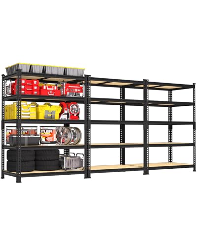 2 Pack 5 Tier Heavy Duty Adjustable Metal Storage Shelves N118730