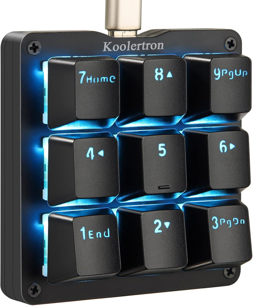 One Handed Mechanical Keyboard with RGB LED Backlit 9 Programmable Keys Blue Switches G111