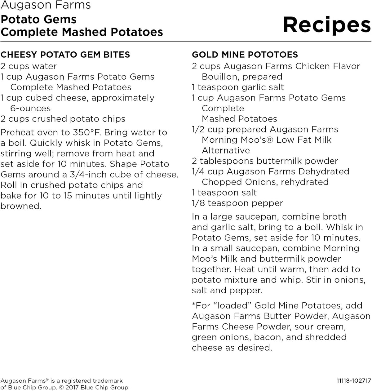 3 lbs Mashed Potatoes No. 10 Can F2145