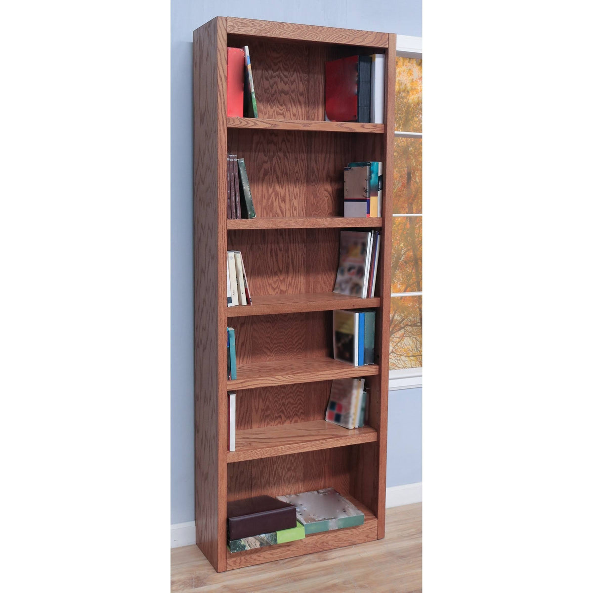 Cherry 6 Shelves Bookcase U622