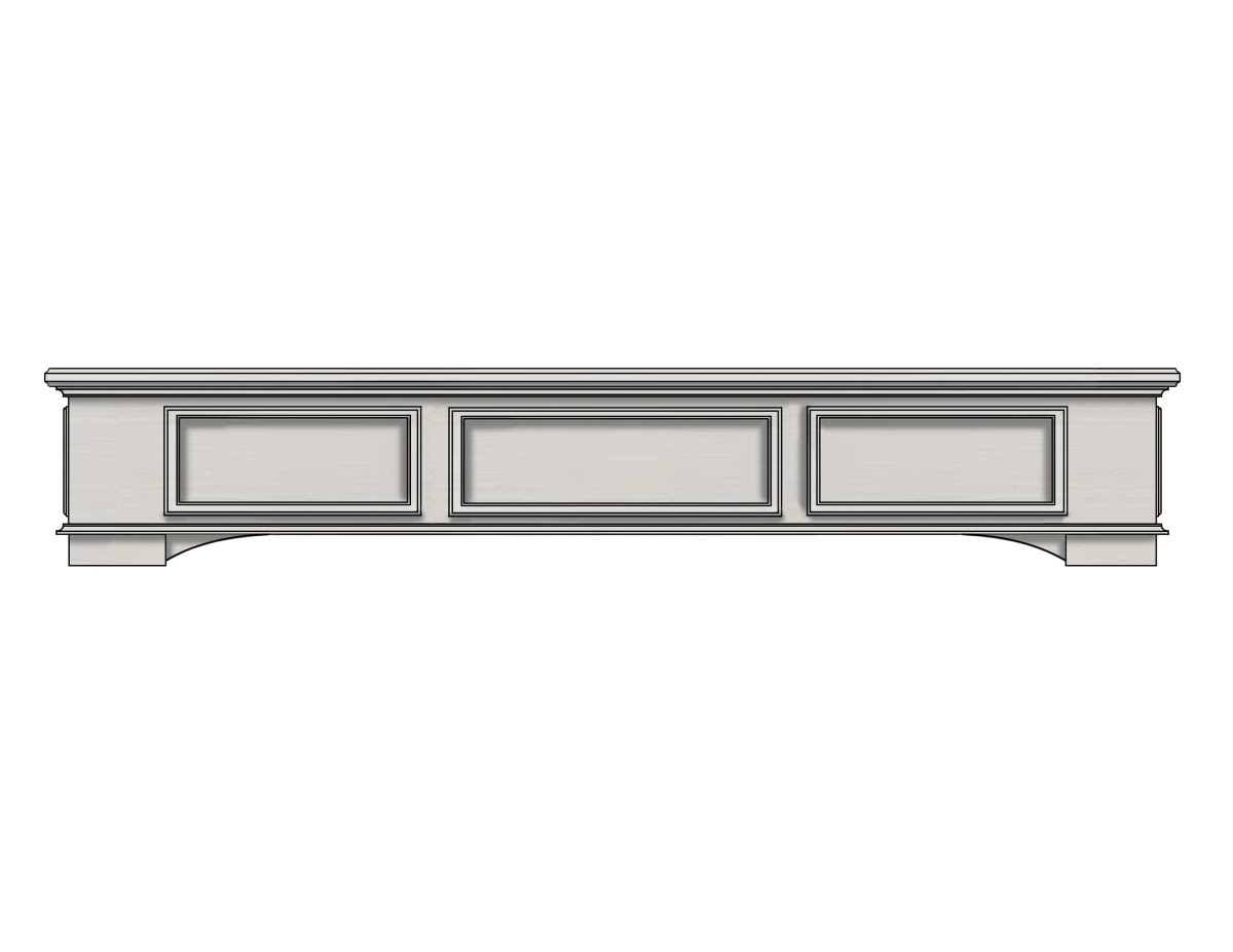 Antique White Fireplace Mantel J453608