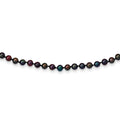 14K Yellow Gold Pearl Chain Necklace 4-5 mm Black Freshwater Cultured 16 inch X344