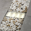 Solar Brick Landscape Path Light, 8x4 Recessed Polyresin Paver, 12 Warm White LEDs H258312