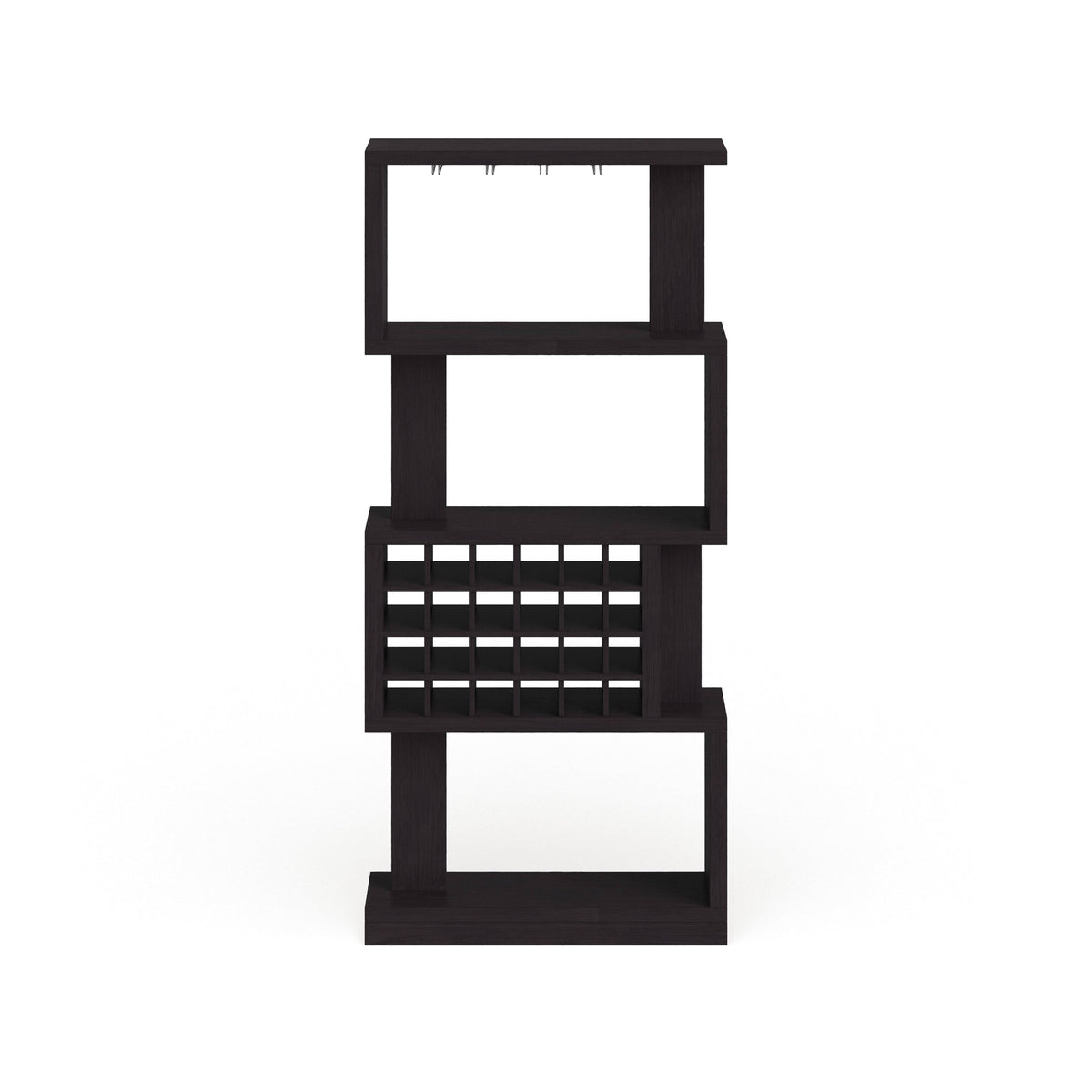 4-Tier Bar Cabinet Cappuccino Brown I932