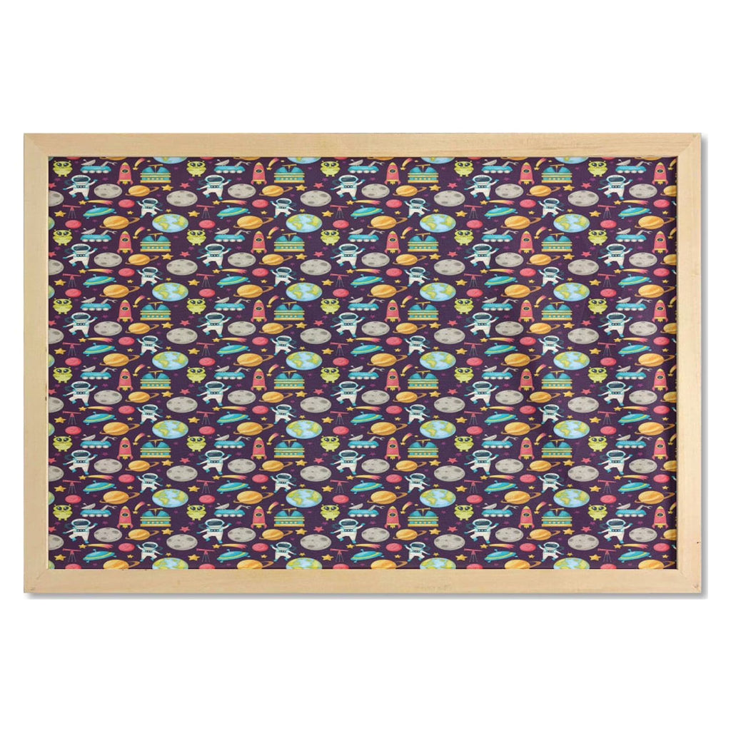 Multicolor Printed Fabric Wall Art with Frame I4693