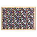 Multicolor Printed Fabric Wall Art with Frame I4693