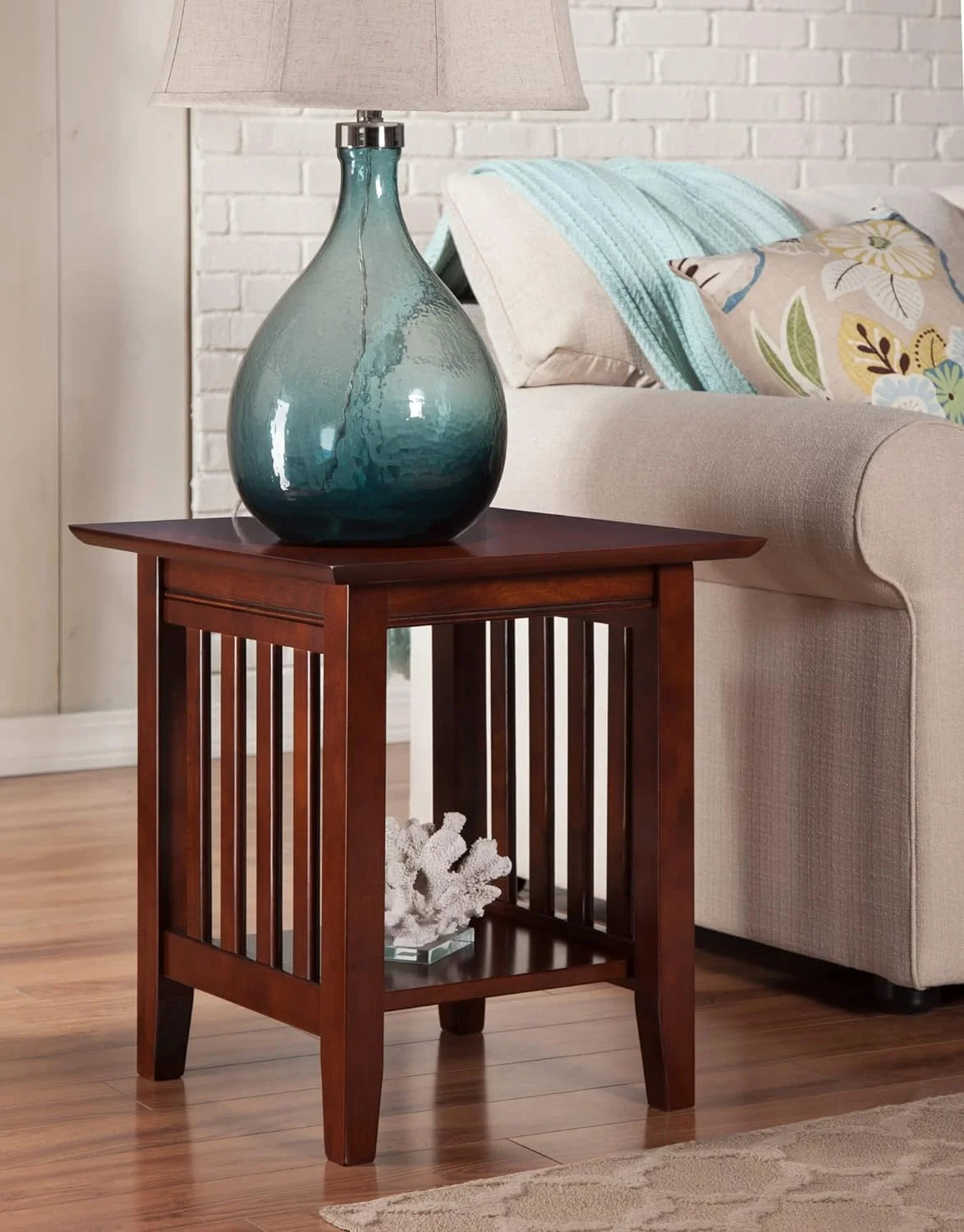 Solid Hardwood End Table 20 In Set Of 2 Walnut T294942