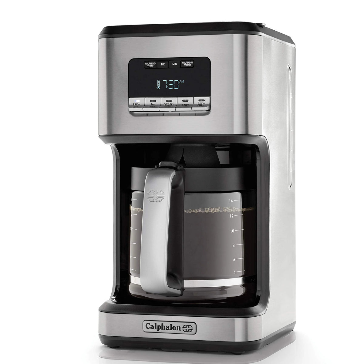 Programmable Coffee Maker with Glass Carafe, 14 Cups, Stainless Steel H6480