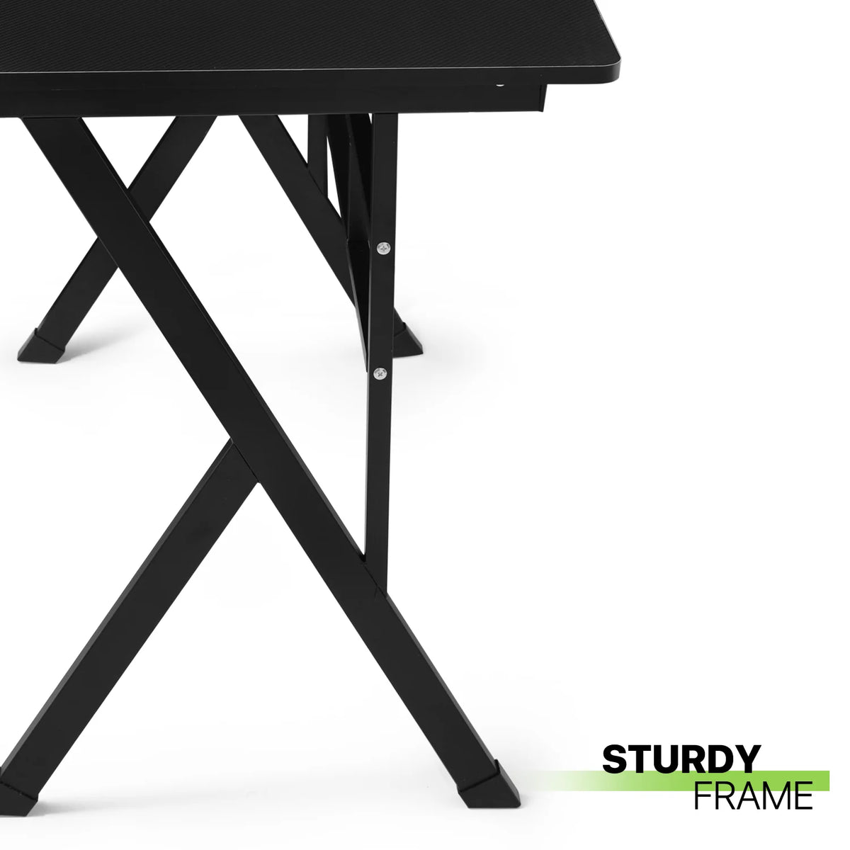 Black Portable Computer Desk with Host Rack D153935