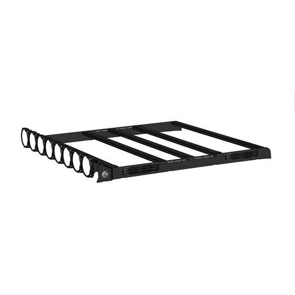Roof Rack with Light Bar and Side Blackout Plates B1776