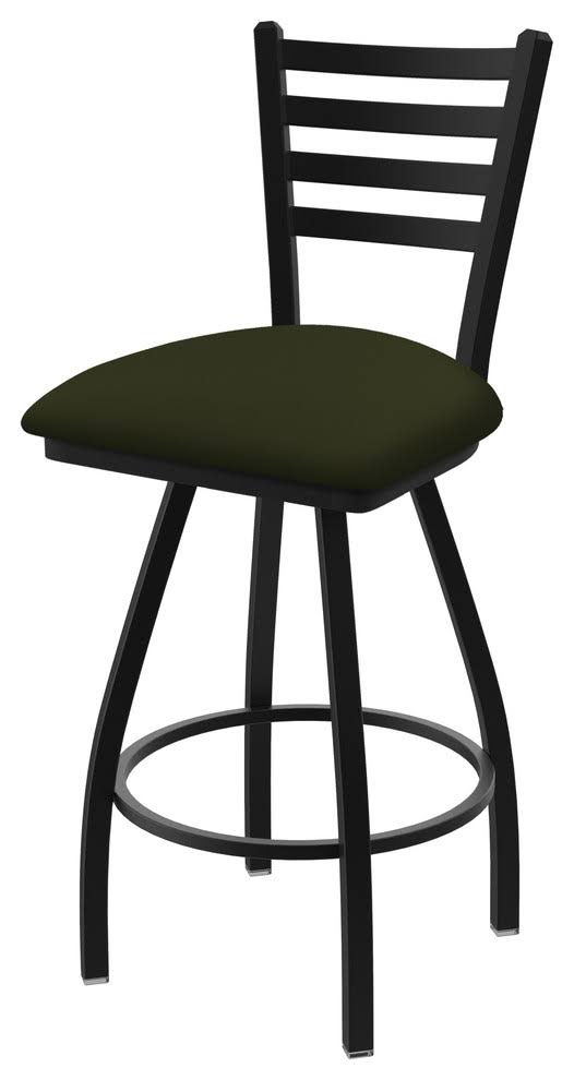30x22 Swivel Bar Stool with Black Wrinkle Finish and Canter Pine Seat U959