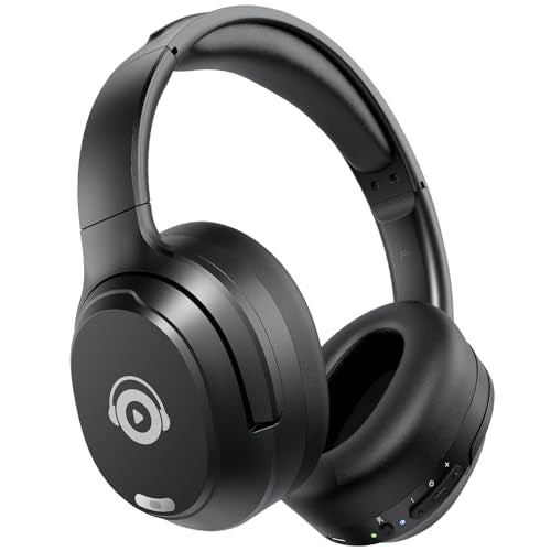 Black Wireless Over Ear Active Noise Cancelling Headphones I73378