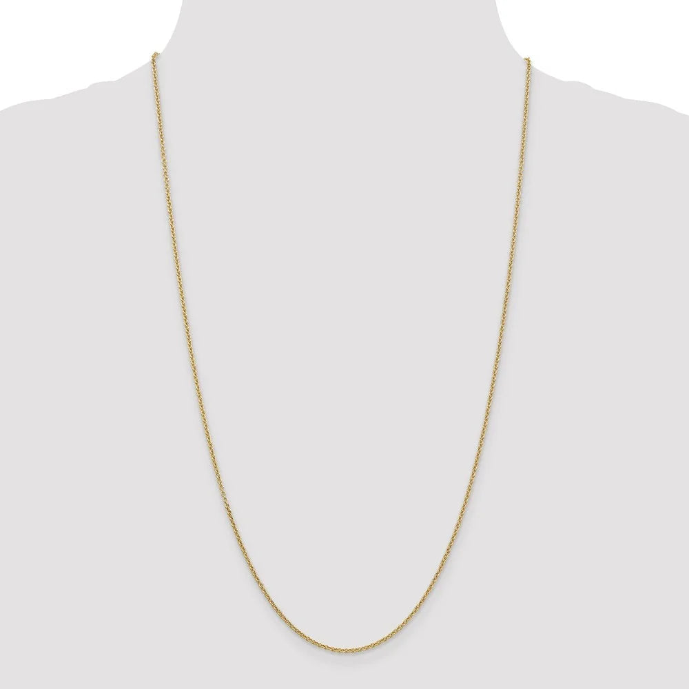 14k Gold 1.6mm Cable Chain Necklace 30 Inch 5.0 Grams O5104