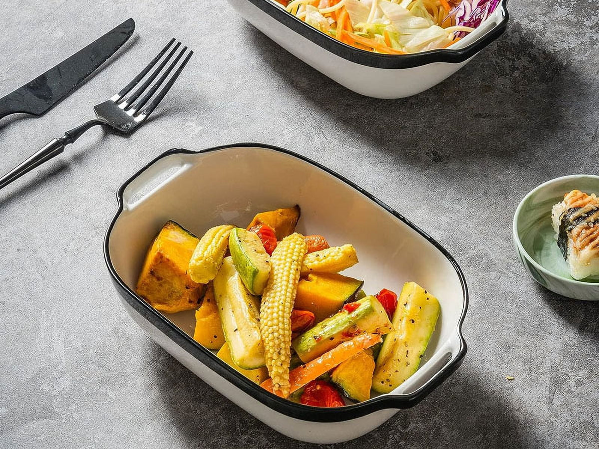 Ceramic Baking Dish Set of 4 with Carry Handles P4021