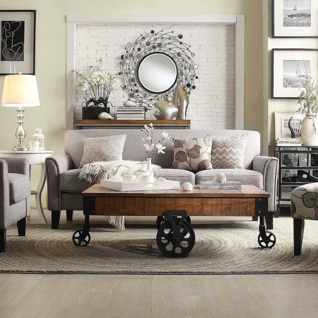 Rustic Industrial Factory Cart Cocktail Table B9932