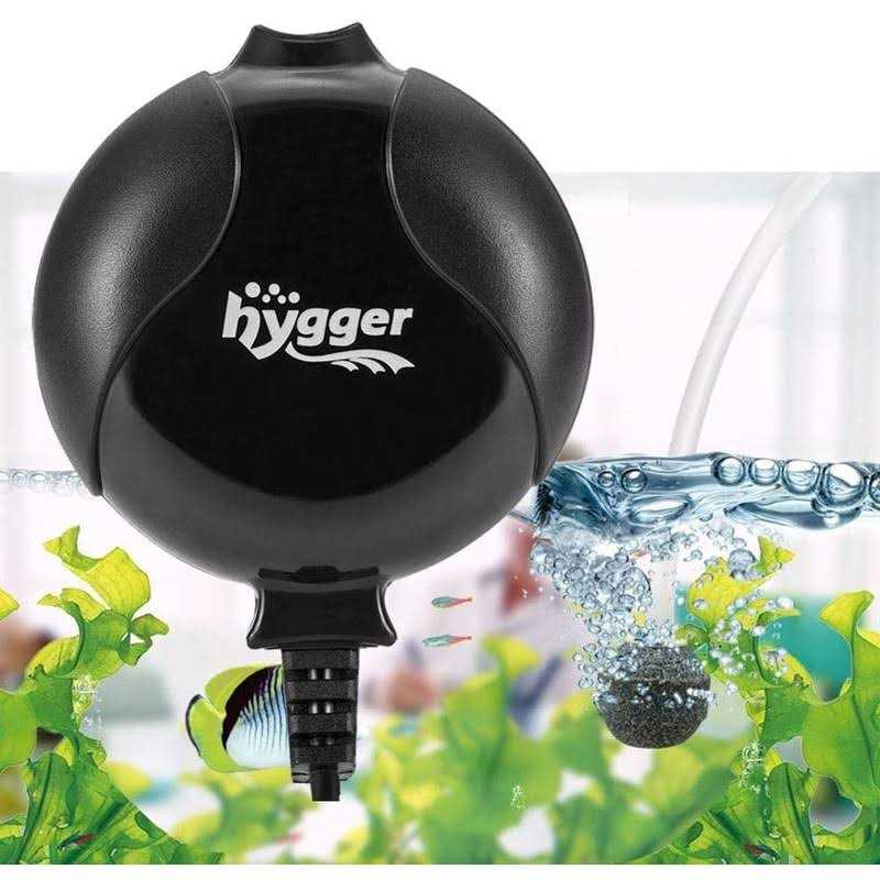 Quiet Mini Aquarium Air Pump 1.5 Watt with Accessories Black K853