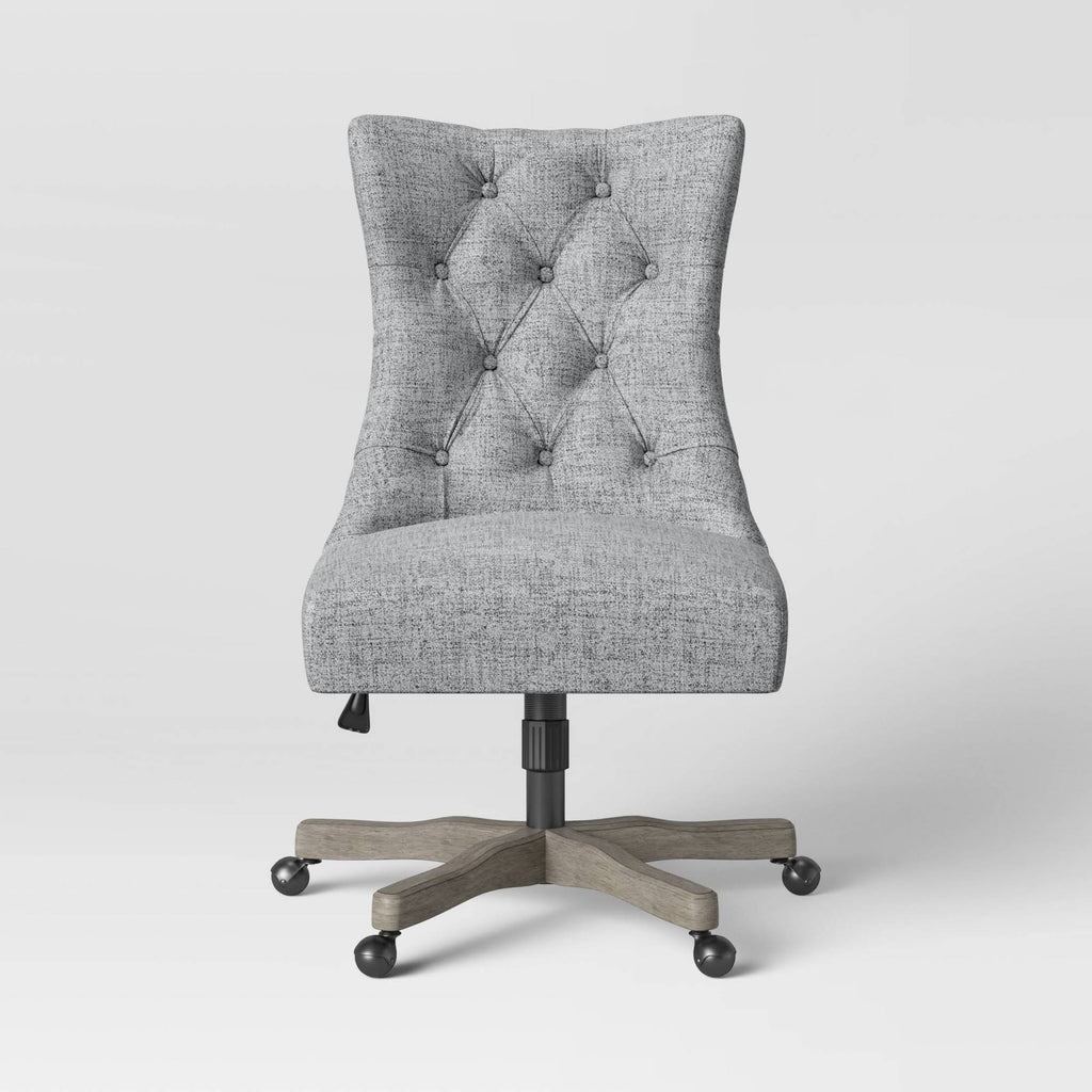 Tufted Back Office Chair Light Gray H65326