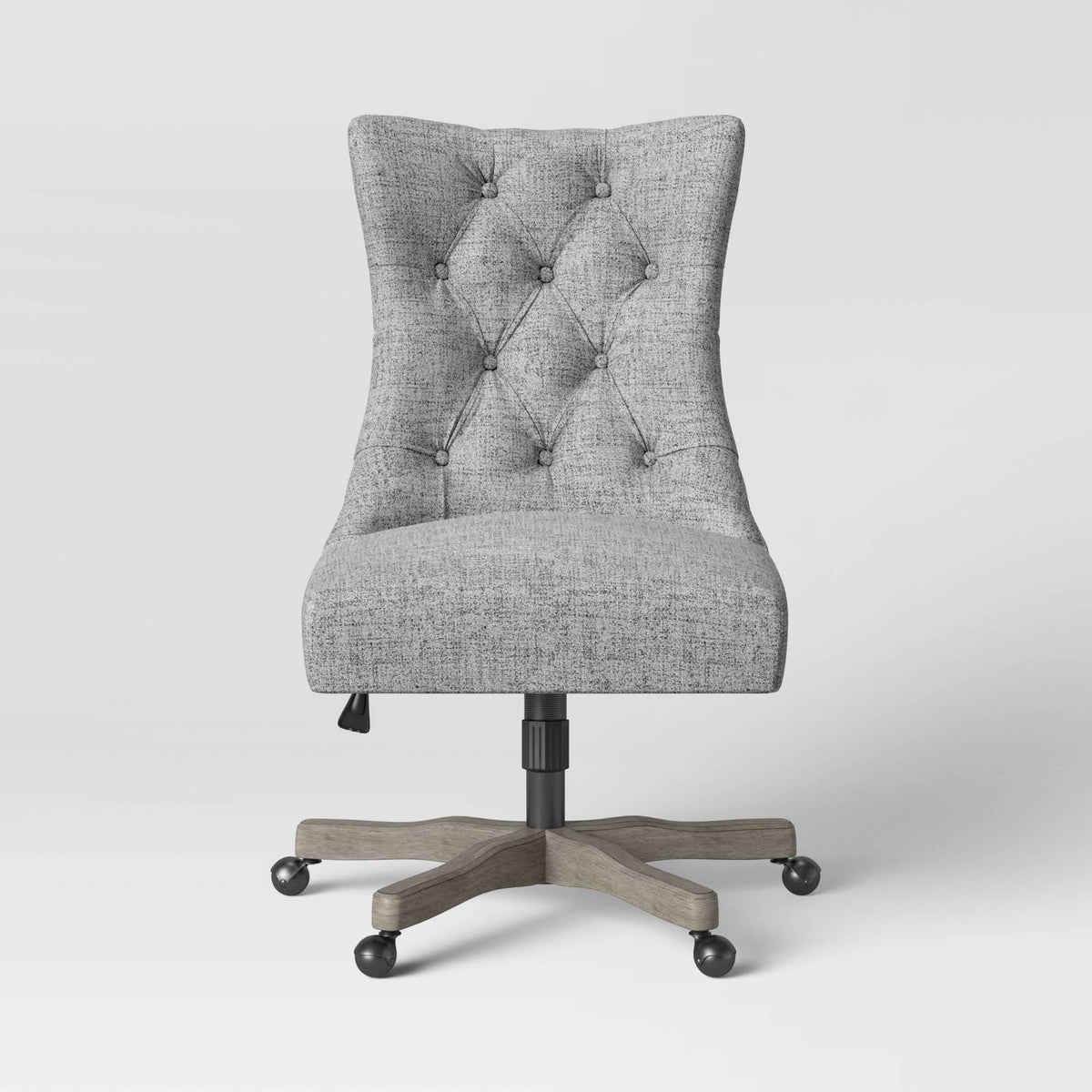 Tufted Back Office Chair Light Gray H65326